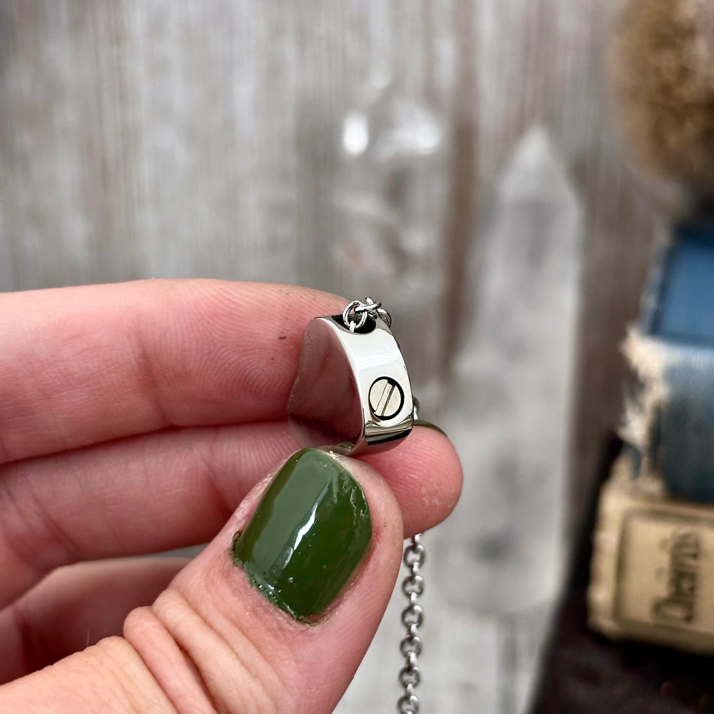 Tiny Heart Urn Necklace - Stainless Steel / Cremation Necklace Memorial Jewelry