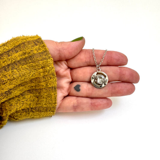 Cowboy Hat Charm stainless steel western pendant necklace from the Lucky Charm Bar at Foxlark