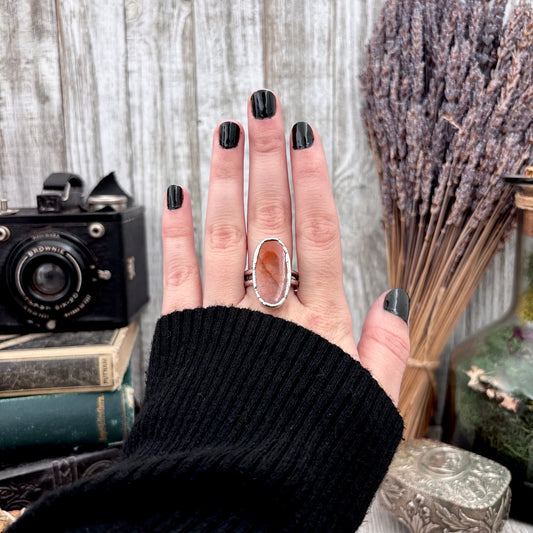 Mookaite Crystal Ring Fine Silver Size 10 / Foxlark Collection - One of a Kind