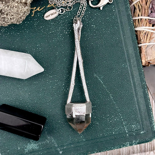 Included Quartz Crystal Necklace in Silver / Sticks & Stones Collection