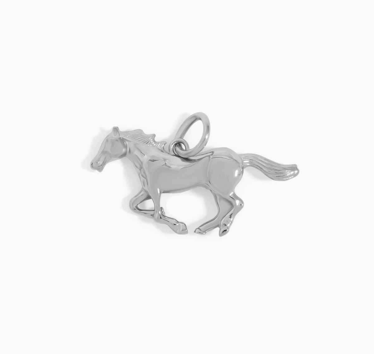 Western Horse Charm stainless steel pendant necklace from the Lucky Charm Bar at Foxlark
