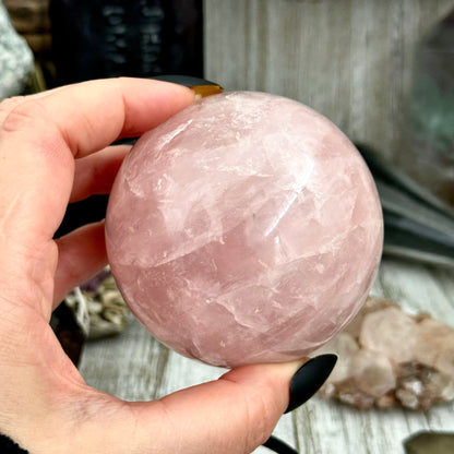 Rose Quartz Crystal Ball / FoxlarkCrystals