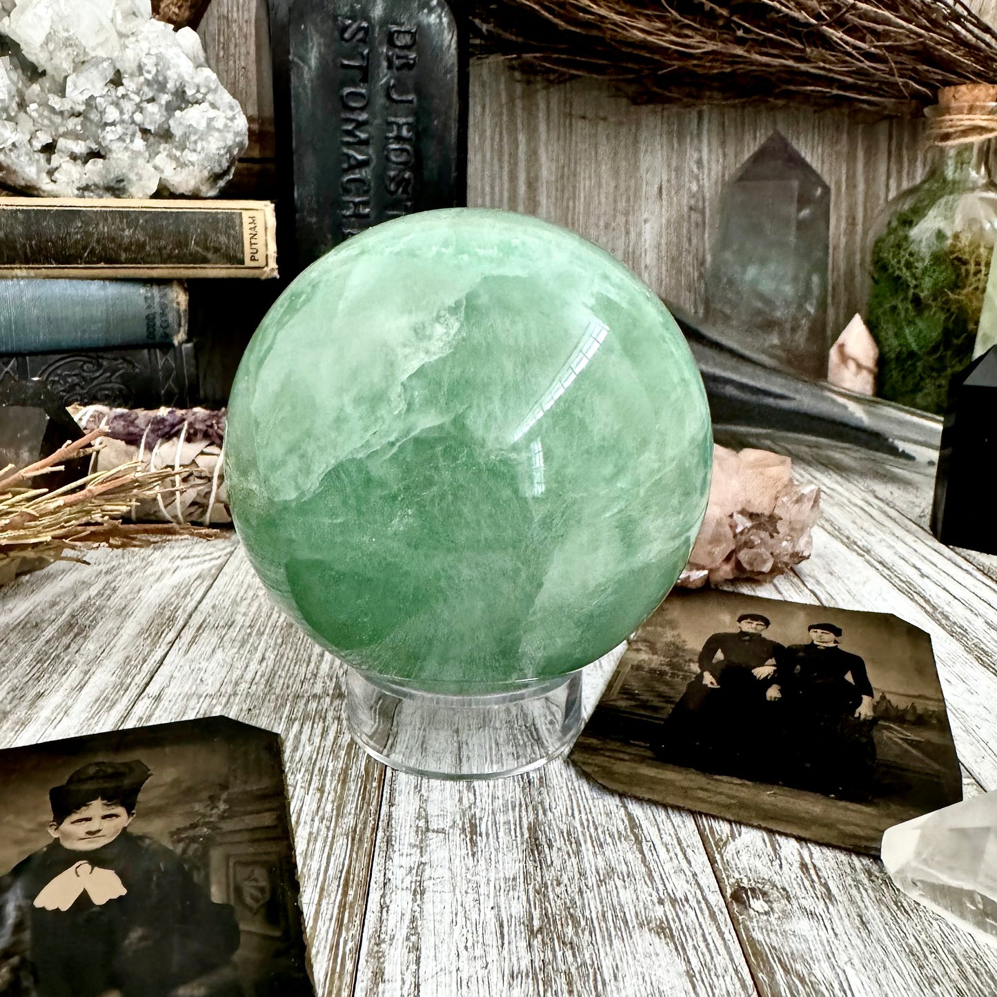 Green Fluorite Crystal Ball / FoxlarkCrystals