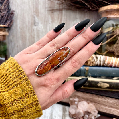 Brenda Jasper Crystal Ring Fine Silver Size 9 / Foxlark Collection - One of a Kind