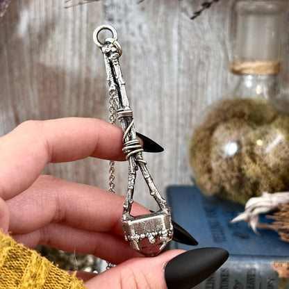 Garden Quartz Crystal Necklace in Silver /Sticks & Stones Collection