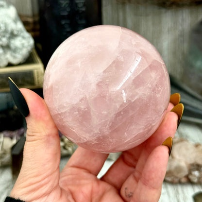 Rose Quartz Crystal Ball / FoxlarkCrystals