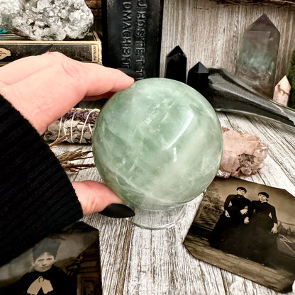 Green Fluorite Crystal Ball / FoxlarkCrystals