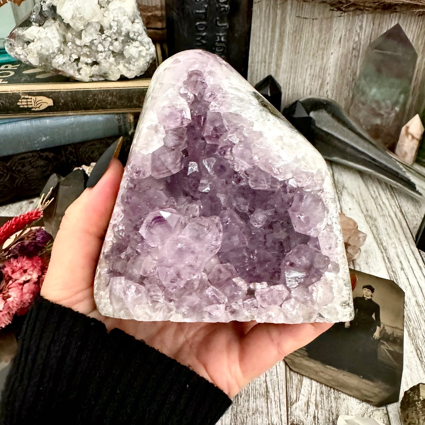 Large Self Standing  Amethyst Geode Crystal Cluster / FoxlarkCrystals