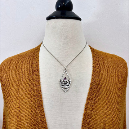 Raw Amethyst Necklace in Fine Silver / Foxlark Collection - One of a Kind