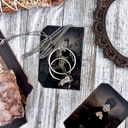 Herkimer Diamond Crystal  Necklace in Fine Silver / Foxlark Collection - One of a Kind