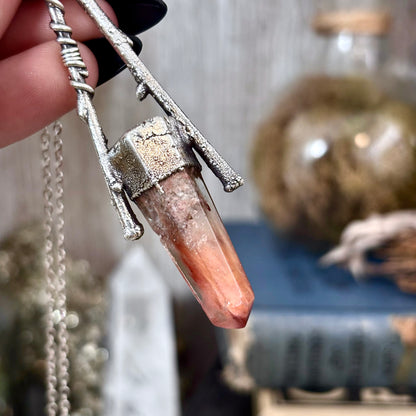 Garden Quartz Crystal Necklace in Silver /Sticks & Stones Collection