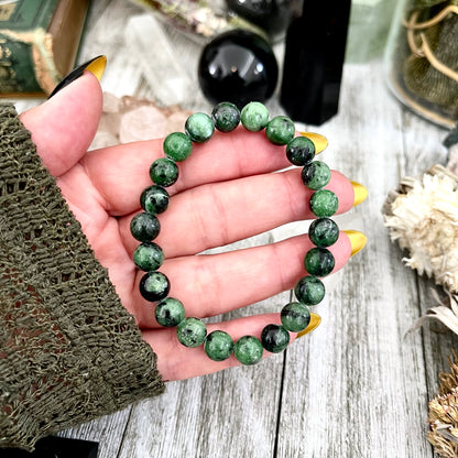 Ruby Zoisite Crystal Beaded Stretch Bracelet