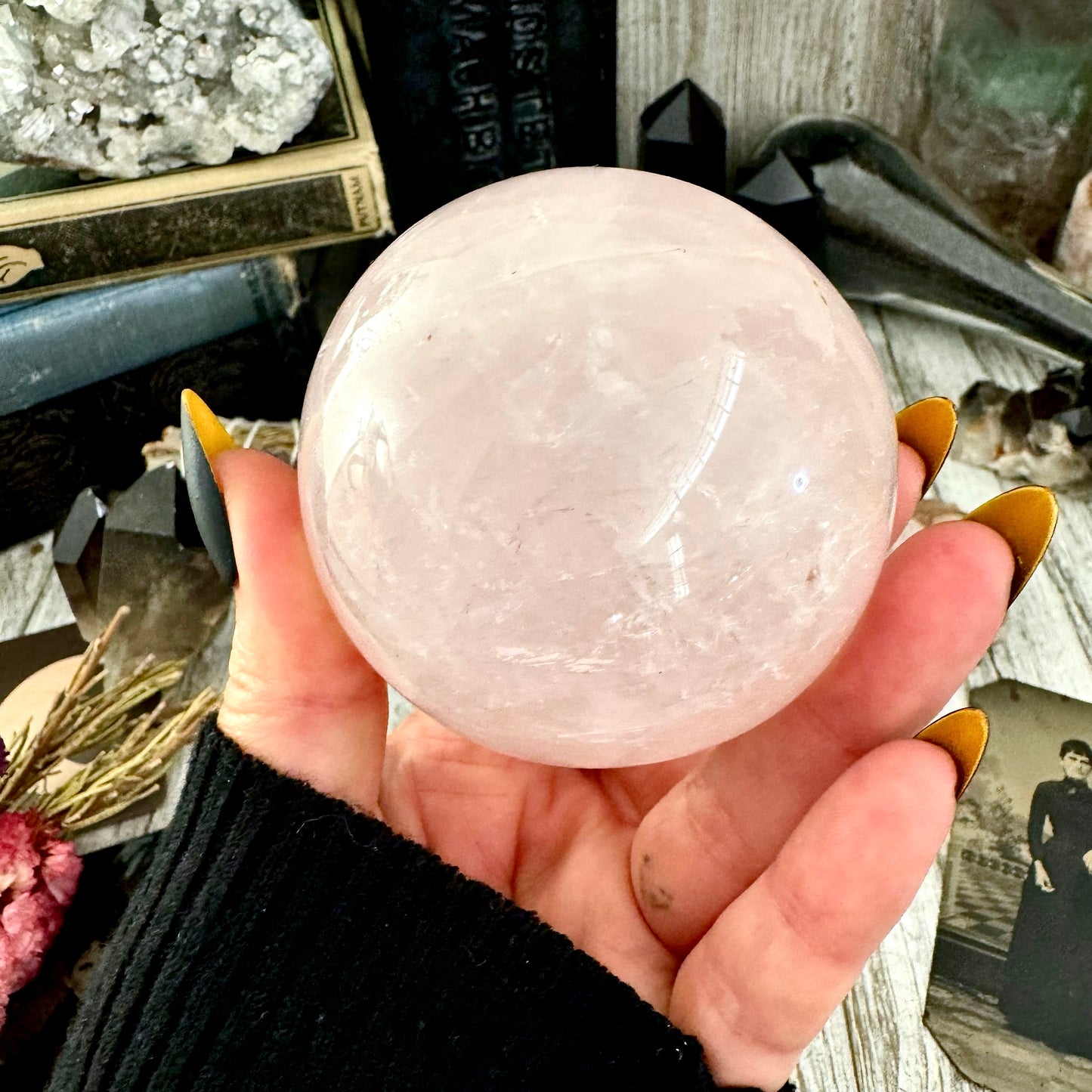 Rose Quartz Crystal Ball / FoxlarkCrystals