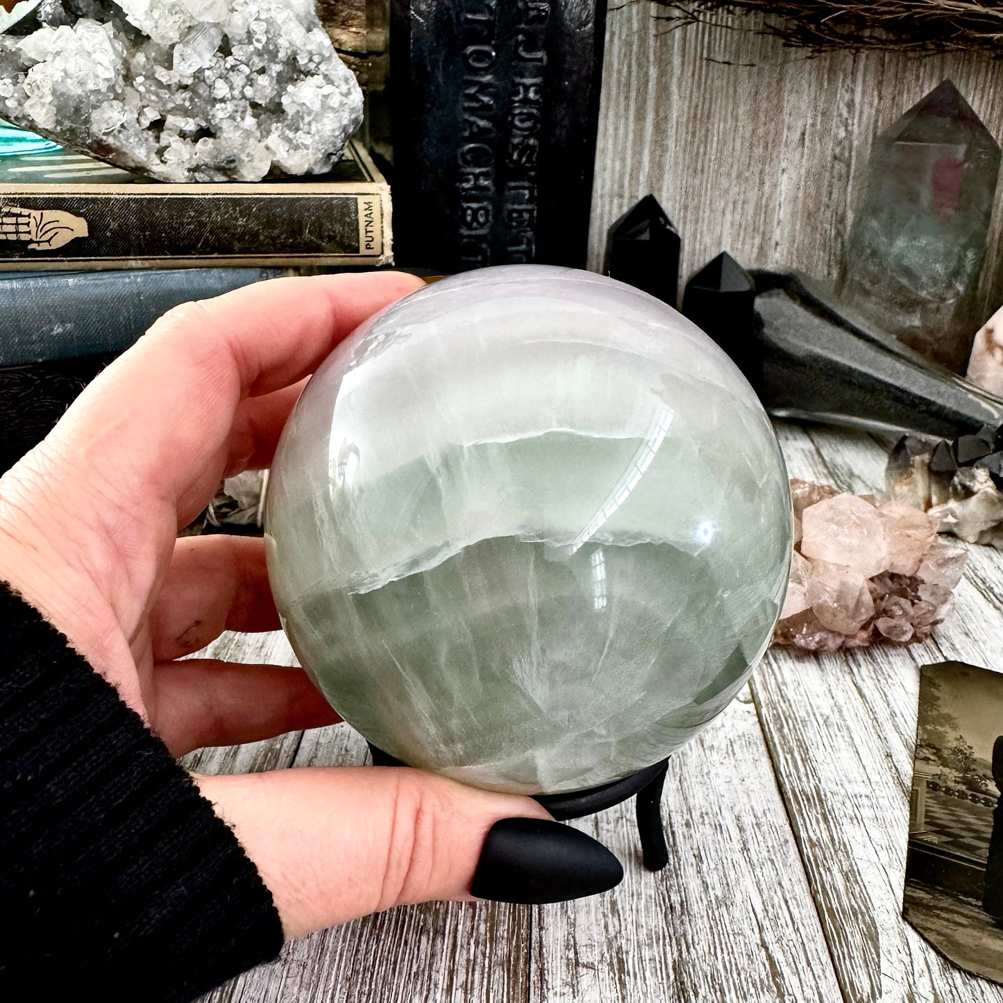 Purple and Green Fluorite Crystal Ball / FoxlarkCrystals