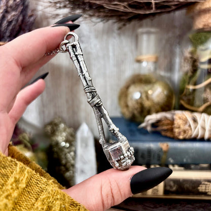 Sticks & Stones Collection- Garden Quartz Crystal Necklace in Silver