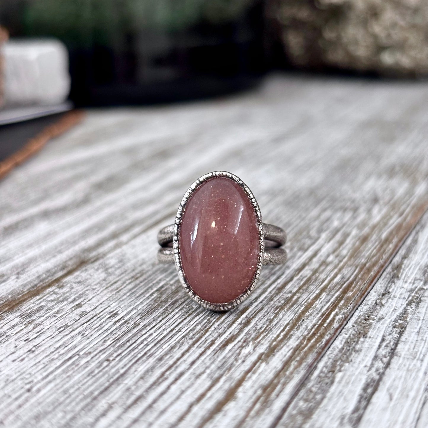 Sunstone Ring in Silver Size 6.5/ Foxlark Collection - One of a Kind