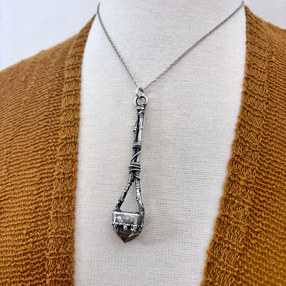 Garden Quartz Crystal Necklace in Silver /Sticks & Stones Collection