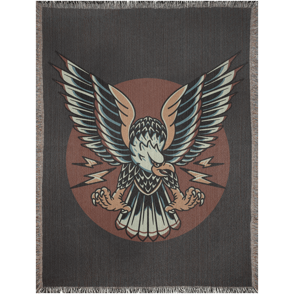 Eagle Traditional Tattoo Style Woven Blanket