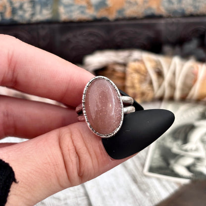 Sunstone Ring in Silver Size 6.5/ Foxlark Collection - One of a Kind