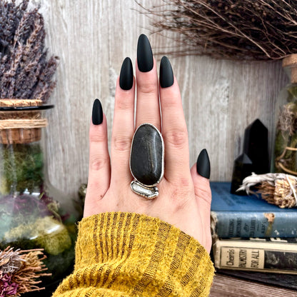 River Rock Clear Quartz Crystal Ring Fine Silver Size 7.5 / Foxlark Collection - One of a Kind