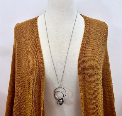 Herkimer Diamond Crystal  Necklace in Fine Silver / Foxlark Collection - One of a Kind