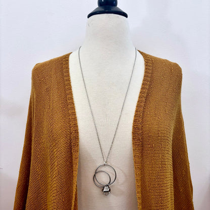 Herkimer Diamond Crystal  Necklace in Fine Silver / Foxlark Collection - One of a Kind