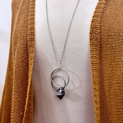 Herkimer Diamond Crystal  Necklace in Fine Silver / Foxlark Collection - One of a Kind