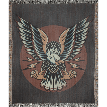 Eagle Traditional Tattoo Style Woven Blanket