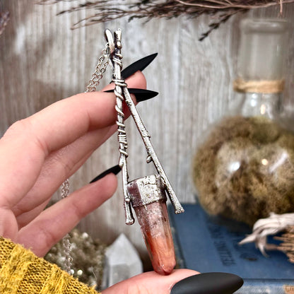 Garden Quartz Crystal Necklace in Silver /Sticks & Stones Collection