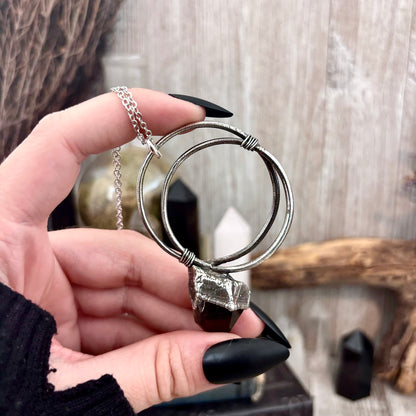 Raw Smoky Quartz Crystal  Necklace in Fine Silver / Foxlark Collection - One of a Kind