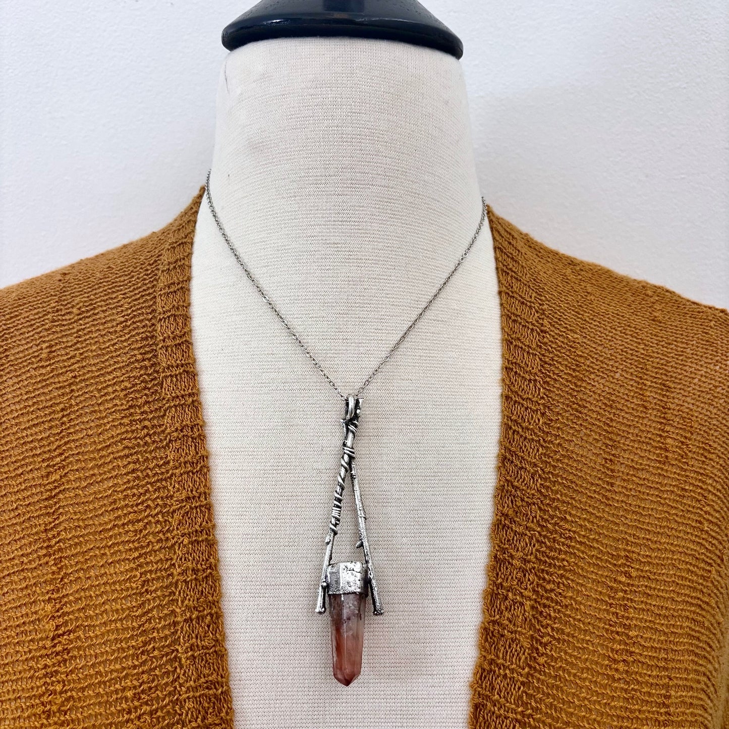 Garden Quartz Crystal Necklace in Silver /Sticks & Stones Collection