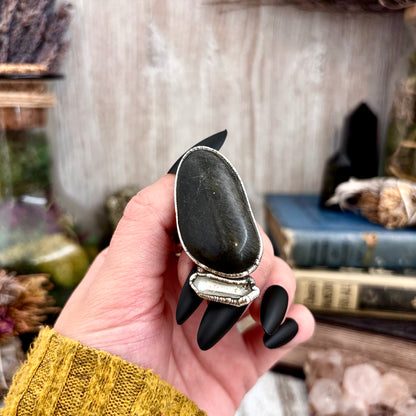 River Rock Clear Quartz Crystal Ring Fine Silver Size 7.5 / Foxlark Collection - One of a Kind