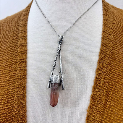 Garden Quartz Crystal Necklace in Silver /Sticks & Stones Collection