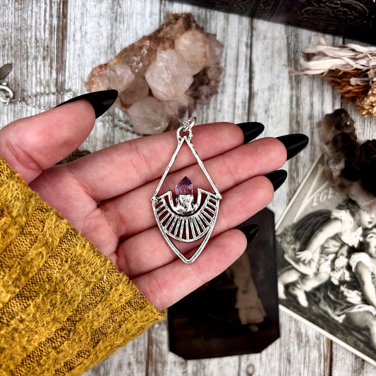 Raw Amethyst Necklace in Fine Silver / Foxlark Collection - One of a Kind