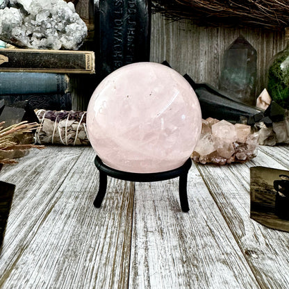 Rose Quartz Crystal Ball / FoxlarkCrystals