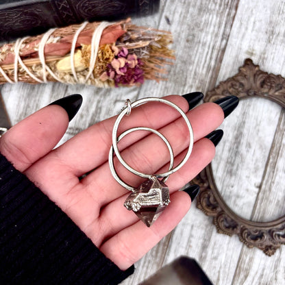 Herkimer Diamond Crystal  Necklace in Fine Silver / Foxlark Collection - One of a Kind