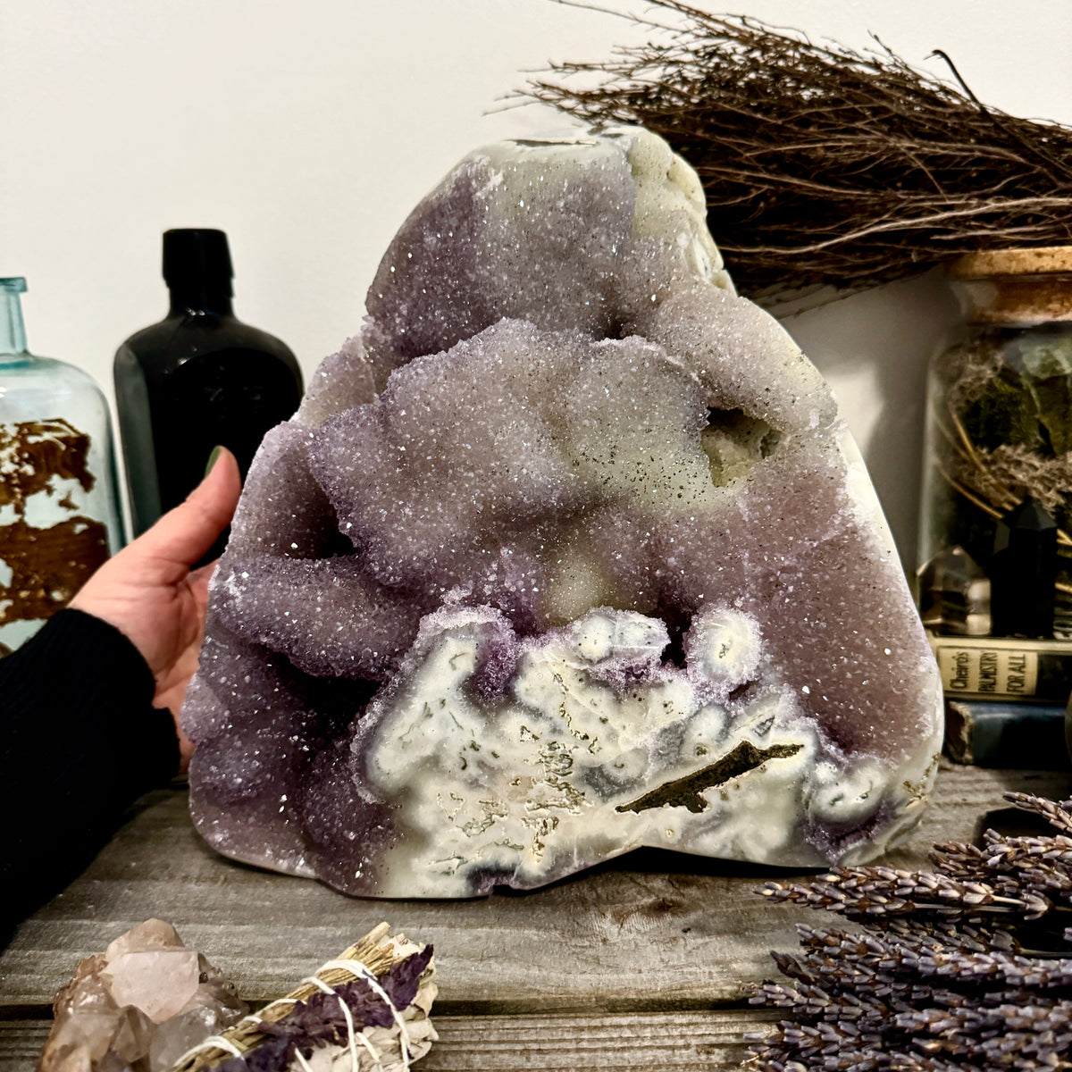 Huge 21 pound Self Standing High Quality Druzy Amethyst Geode Crystal Cluster / FoxlarkCrystals FOXLARK