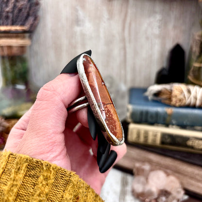 Brenda Jasper Crystal Ring Fine Silver Size 9 / Foxlark Collection - One of a Kind