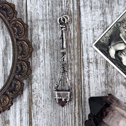 Garden Quartz Crystal Necklace in Silver /Sticks & Stones Collection