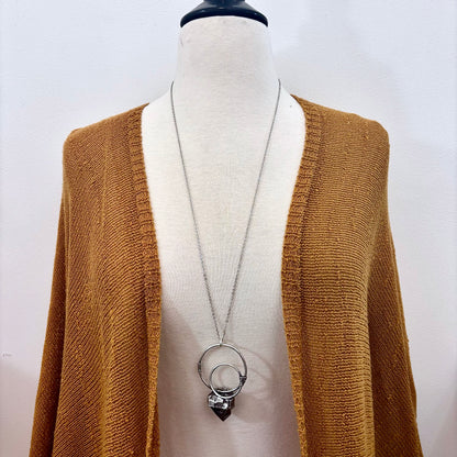 Raw Smoky Quartz Crystal  Necklace in Fine Silver / Foxlark Collection - One of a Kind