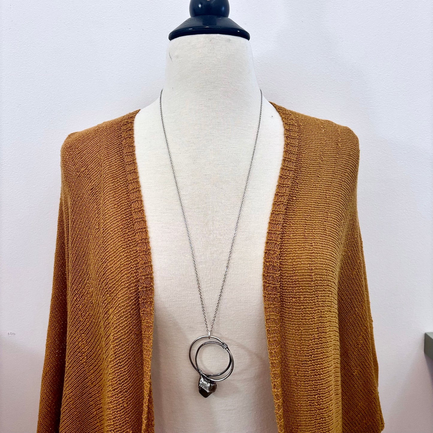 Raw Smoky Quartz Crystal  Necklace in Fine Silver / Foxlark Collection - One of a Kind