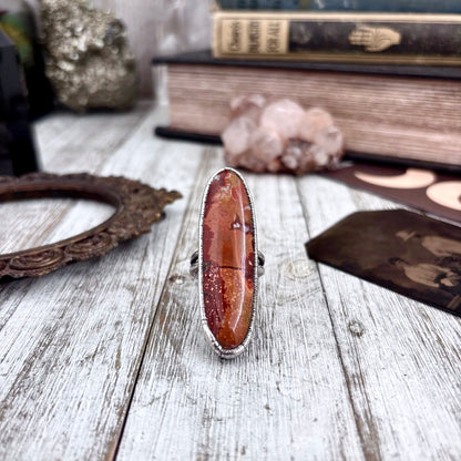 Brenda Jasper Crystal Ring Fine Silver Size 9 / Foxlark Collection - One of a Kind