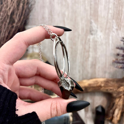 Raw Smoky Quartz Crystal  Necklace in Fine Silver / Foxlark Collection - One of a Kind