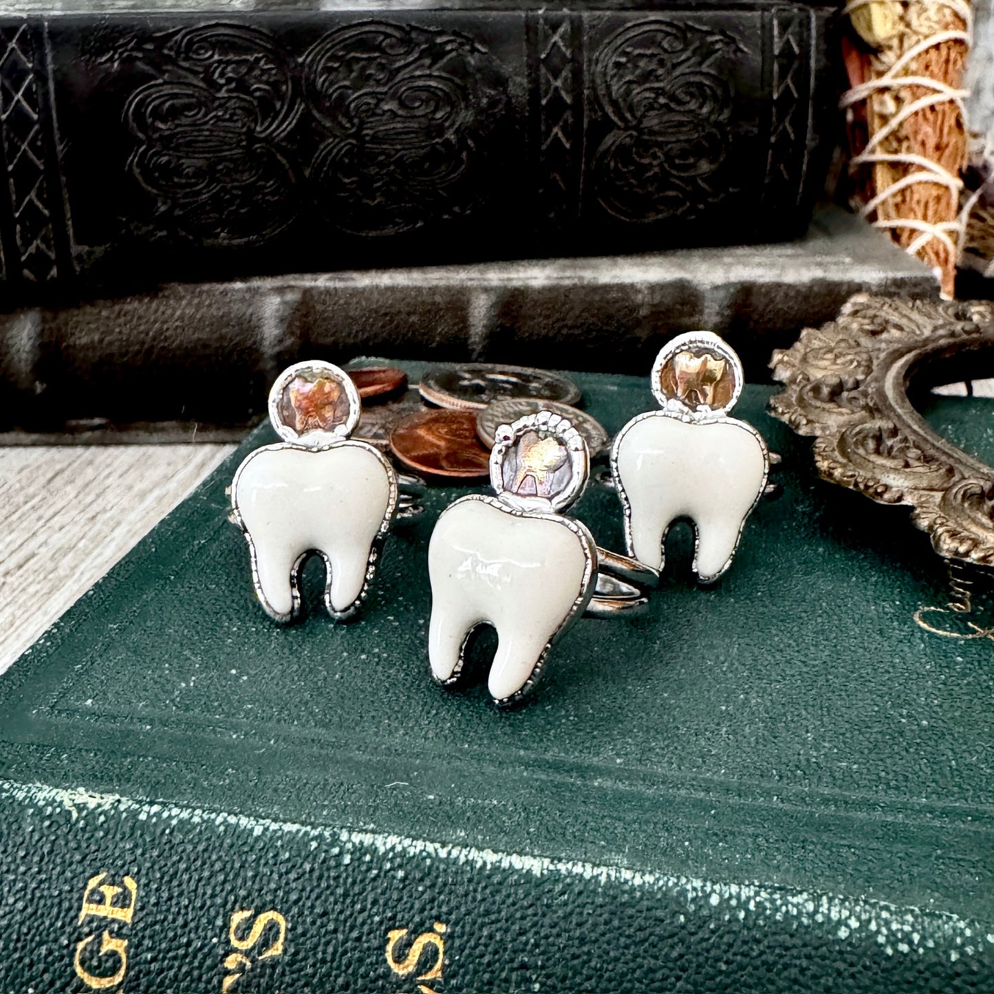 Lucky Penny Club - Tooth Fairy Ring Size 7 8 9 10 Fine Silver - Foxlark Collection