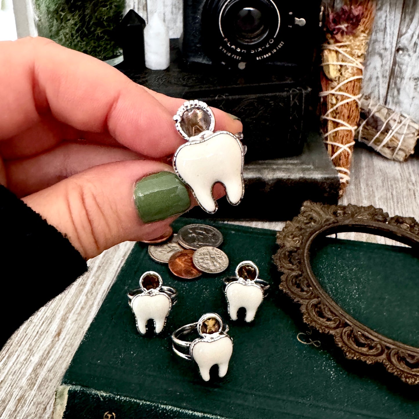 Lucky Penny Club - Tooth Fairy Ring Size 7 8 9 10 Fine Silver - Foxlark Collection