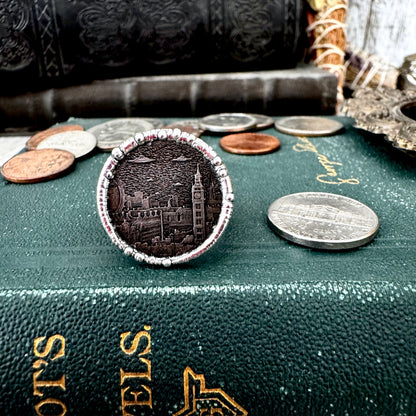 Lucky Penny Club - HOBO UFO London Coin Ring Fine Silver Size 9.5 / One of a Kind