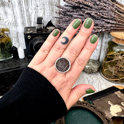 Lucky Penny Club - HOBO UFO London Coin Ring Fine Silver Size 9.5 / One of a Kind