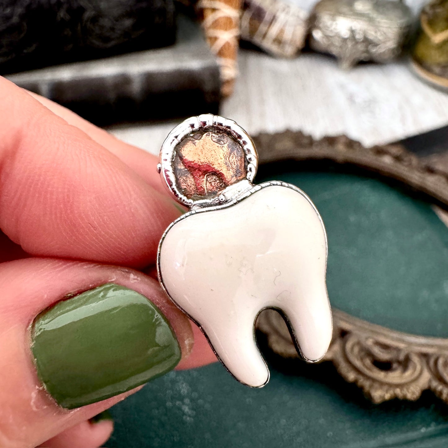 Lucky Penny Club - Tooth Fairy Ring Fine Silver Size 10 / One of a Kind