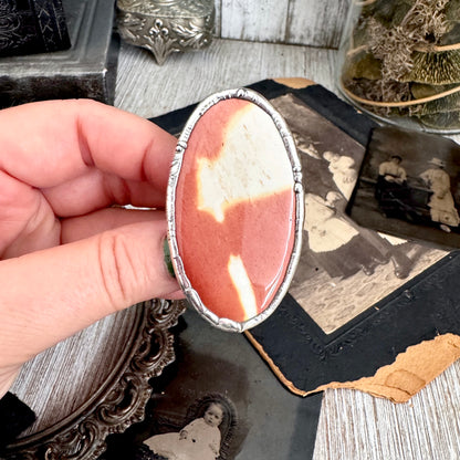 The Colossal Collection - Mookaite Ring Fine Silver Size 11 / One of a Kind FOXLARK