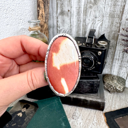 The Colossal Collection - Mookaite Ring Fine Silver Size 11 / One of a Kind FOXLARK